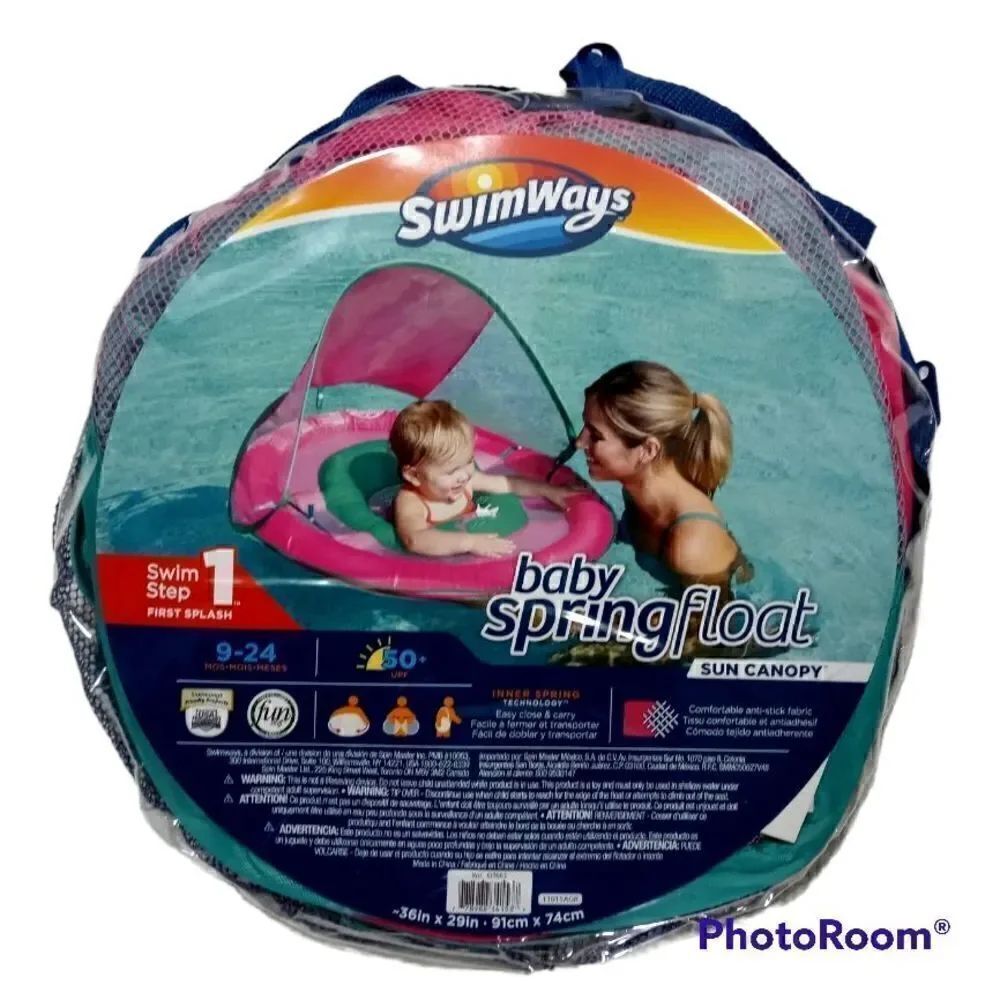 Swimways Baby Springfloat Sun Canopy Pink